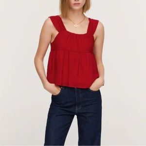 Ruffled strap top